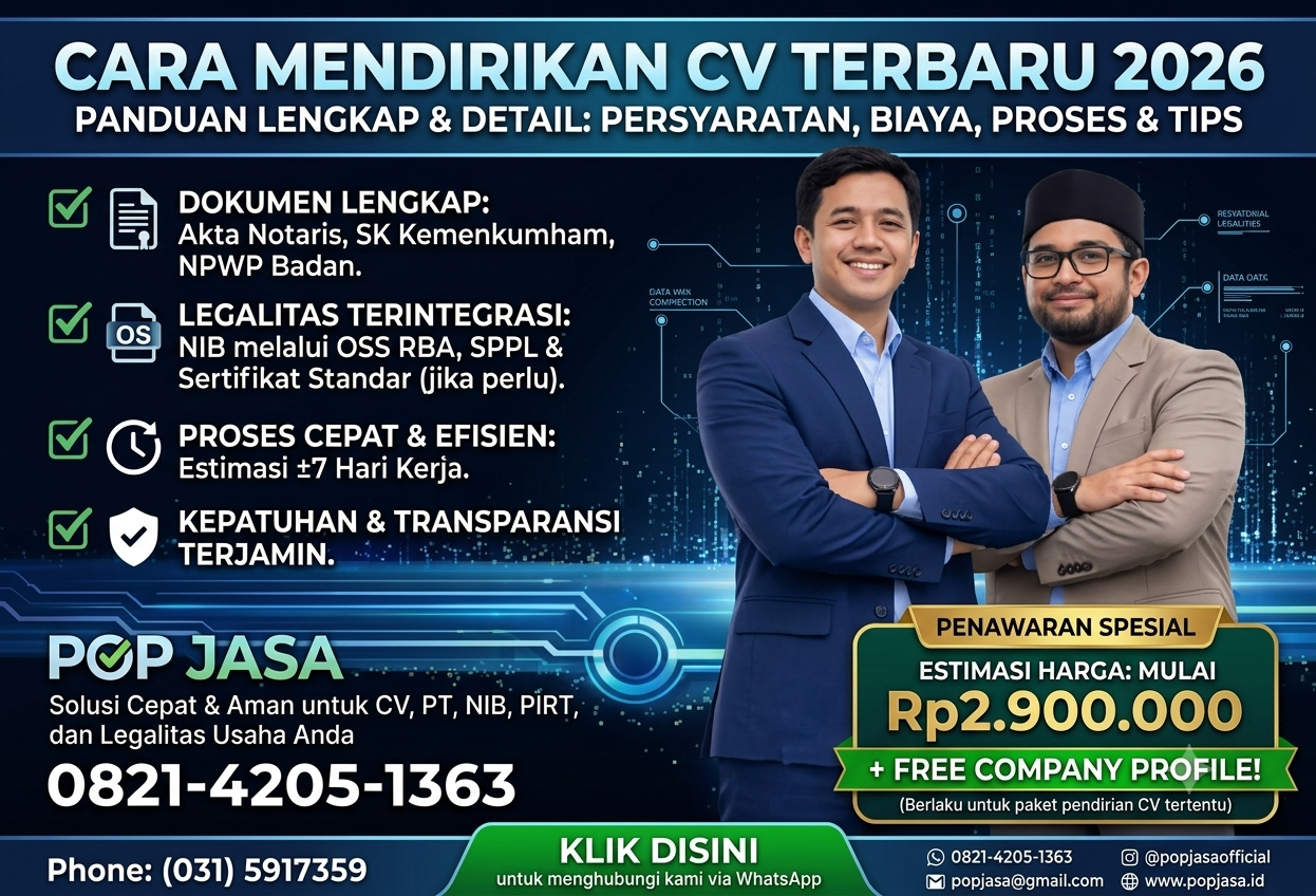 Cara Mendirikan CV Terbaru 2026: Panduan Lengkap Syarat, Biaya, dan Proses