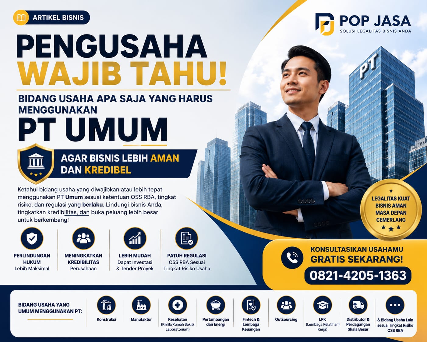 Pengusaha Wajib Tahu Bidang Usaha Apa Saja Yang Harus Menggunakan PT Umum agar Bisnis Lebih Aman dan Kredibel