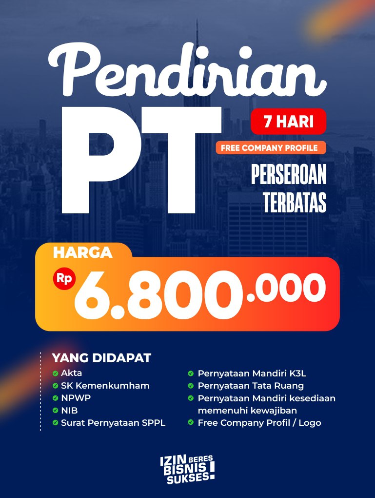Pendirian PT (Perseroan Terbatas)