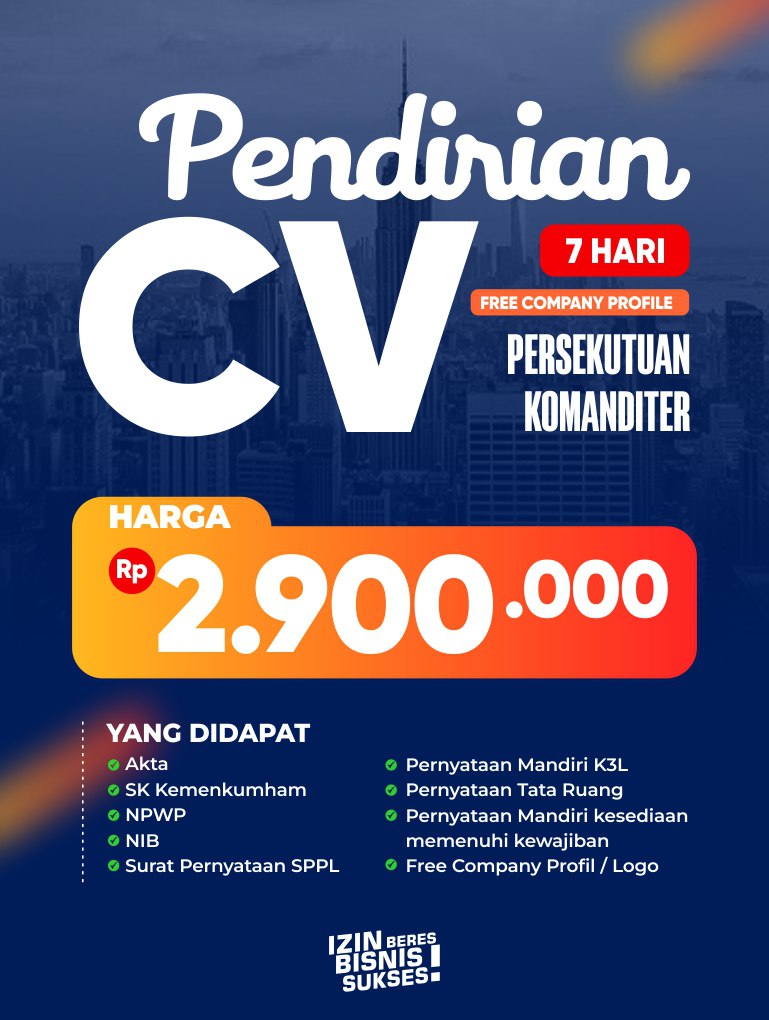 PENDIRIAN CV(PERSEKUTUAN KOMANDITER)
